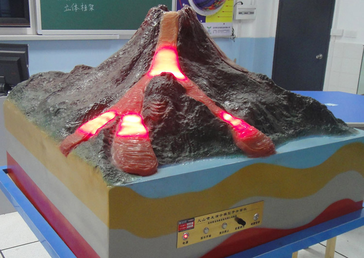 消防逃生火山噴發模擬
